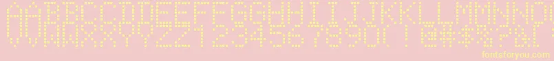 DavSets Font – Yellow Fonts on Pink Background