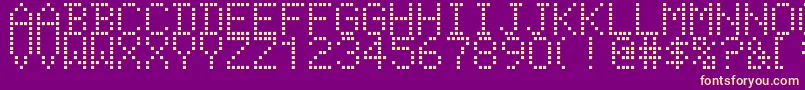 DavSets Font – Yellow Fonts on Purple Background