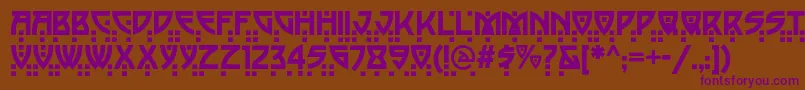 Balacynwydnf Font – Purple Fonts on Brown Background