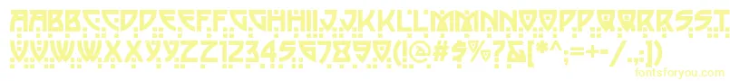 Balacynwydnf Font – Yellow Fonts on White Background