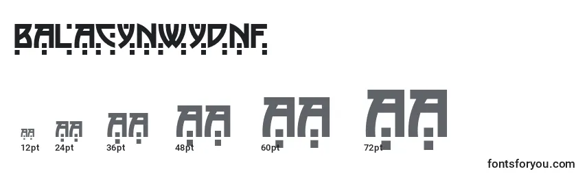 Balacynwydnf Font Sizes