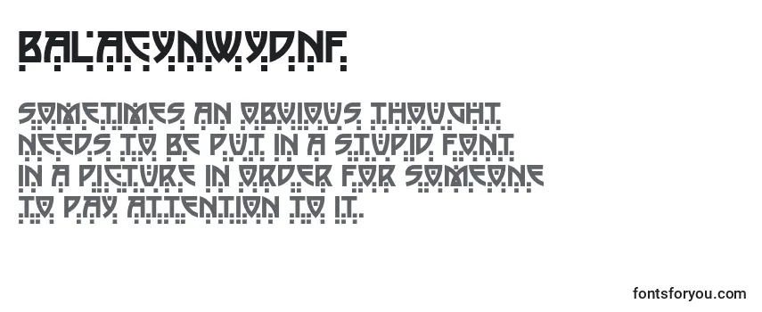 Balacynwydnf Font