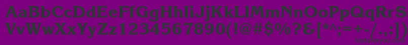 フォントKorinnablackgtt – 紫の背景に黒い文字