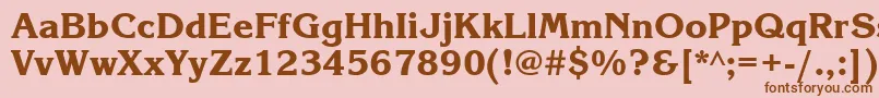 Korinnablackgtt Font – Brown Fonts on Pink Background