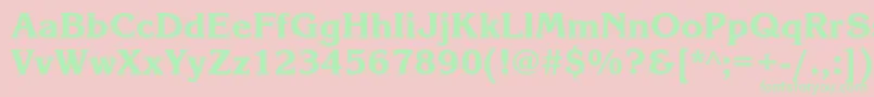 Korinnablackgtt Font – Green Fonts on Pink Background
