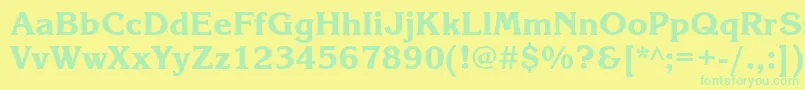 Korinnablackgtt Font – Green Fonts on Yellow Background