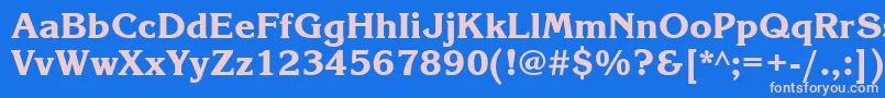 Korinnablackgtt Font – Pink Fonts on Blue Background