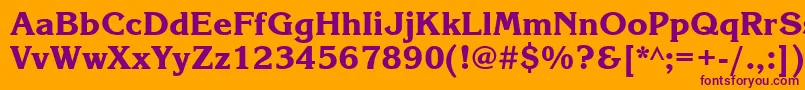 Korinnablackgtt-fontti – violetit fontit oranssilla taustalla