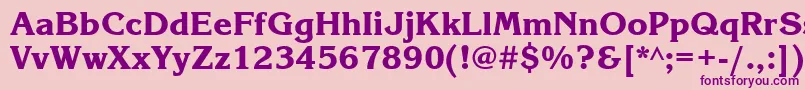 Шрифт Korinnablackgtt – фиолетовые шрифты на розовом фоне
