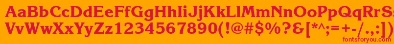 Korinnablackgtt Font – Red Fonts on Orange Background