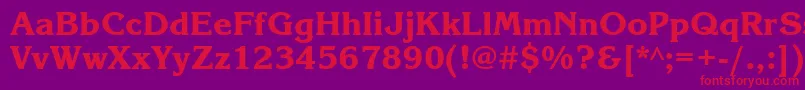 Korinnablackgtt-Schriftart – Rote Schriften auf violettem Hintergrund