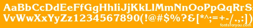 Korinnablackgtt Font – White Fonts on Orange Background