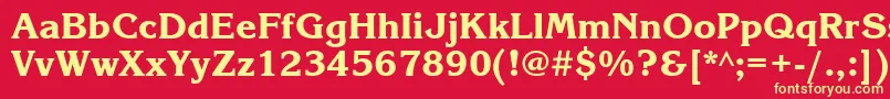 Korinnablackgtt Font – Yellow Fonts on Red Background
