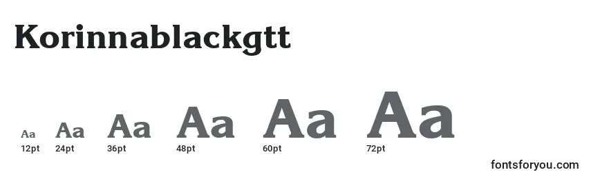 Korinnablackgtt font sizes