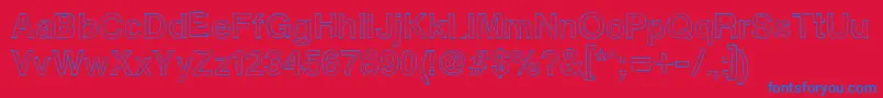 Helvetidoodlebyedt Font – Blue Fonts on Red Background