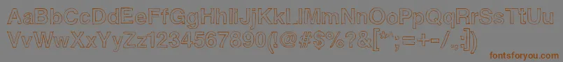 Helvetidoodlebyedt Font – Brown Fonts on Gray Background