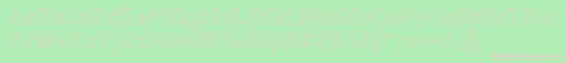 Helvetidoodlebyedt Font – Pink Fonts on Green Background