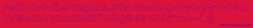 Helvetidoodlebyedt Font – Purple Fonts on Red Background