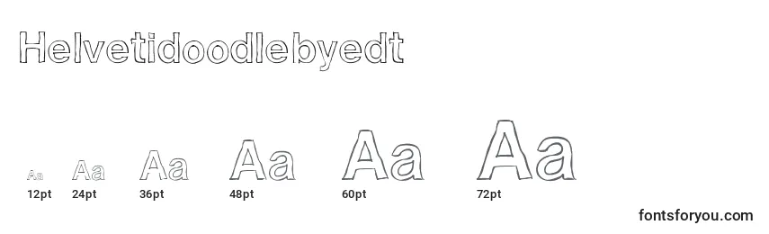 Размеры шрифта Helvetidoodlebyedt