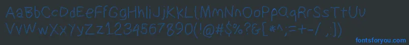 Suplexdriverregularol Font – Blue Fonts on Black Background