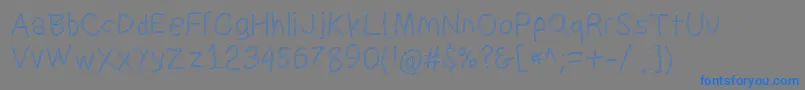 Suplexdriverregularol Font – Blue Fonts on Gray Background