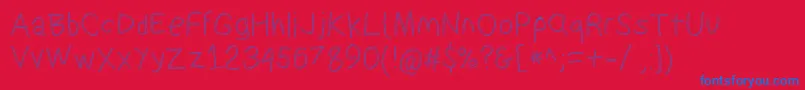 Suplexdriverregularol Font – Blue Fonts on Red Background