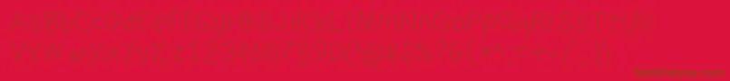 Suplexdriverregularol Font – Brown Fonts on Red Background