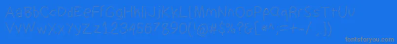Suplexdriverregularol Font – Gray Fonts on Blue Background