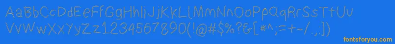 Suplexdriverregularol Font – Orange Fonts on Blue Background