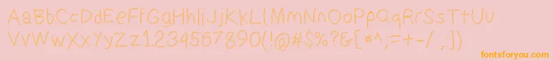 Suplexdriverregularol Font – Orange Fonts on Pink Background