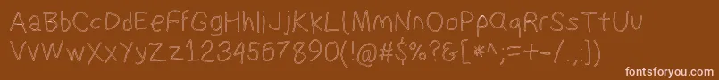 Suplexdriverregularol Font – Pink Fonts on Brown Background