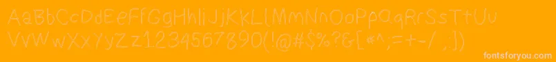 Suplexdriverregularol Font – Pink Fonts on Orange Background