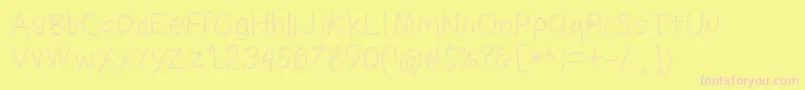 Suplexdriverregularol Font – Pink Fonts on Yellow Background