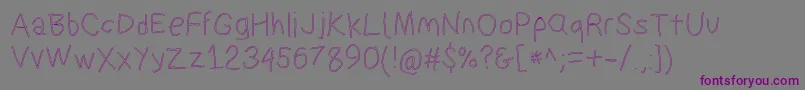 Suplexdriverregularol Font – Purple Fonts on Gray Background