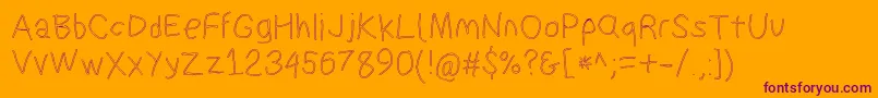 Suplexdriverregularol Font – Purple Fonts on Orange Background