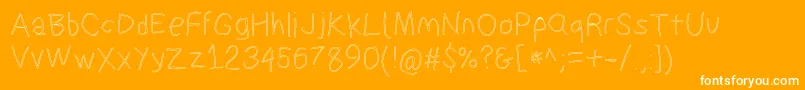 Suplexdriverregularol Font – White Fonts on Orange Background