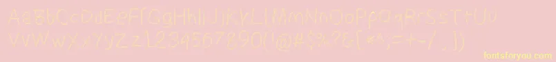 Suplexdriverregularol Font – Yellow Fonts on Pink Background