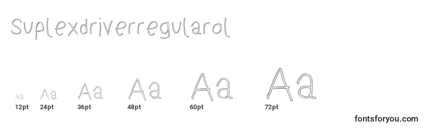 Размеры шрифта Suplexdriverregularol