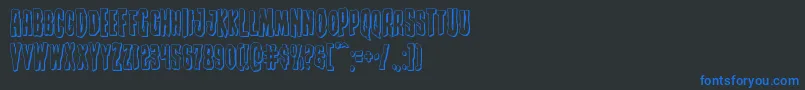 Creepycrawlers3D Font – Blue Fonts on Black Background