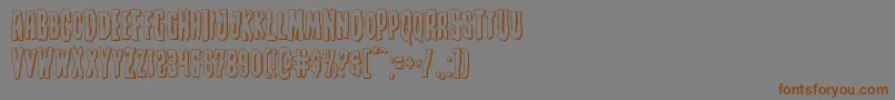 Creepycrawlers3D Font – Brown Fonts on Gray Background