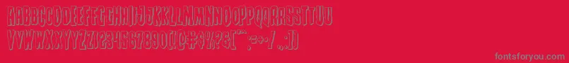 Creepycrawlers3D Font – Gray Fonts on Red Background