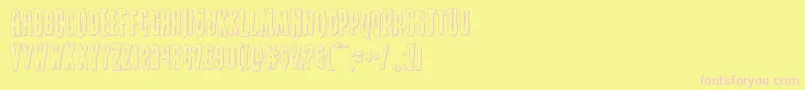 Creepycrawlers3D Font – Pink Fonts on Yellow Background