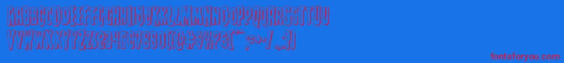 Creepycrawlers3D Font – Red Fonts on Blue Background