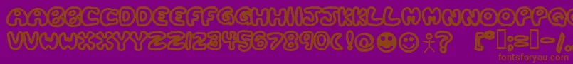 PlasticTomatoBold Font – Brown Fonts on Purple Background