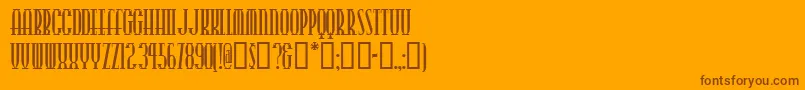 Cityslicker Font – Brown Fonts on Orange Background