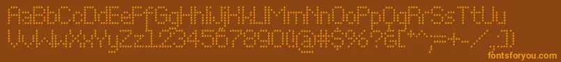 Perfocubec Font – Orange Fonts on Brown Background