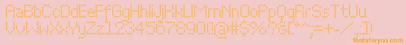 Perfocubec Font – Orange Fonts on Pink Background