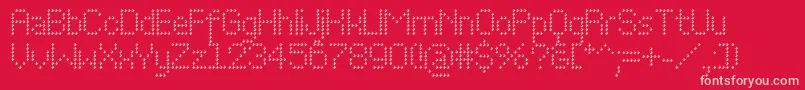 Perfocubec Font – Pink Fonts on Red Background
