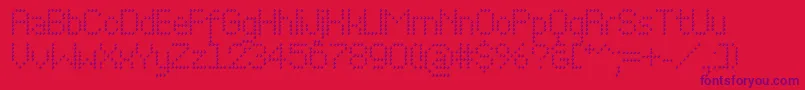 Perfocubec Font – Purple Fonts on Red Background