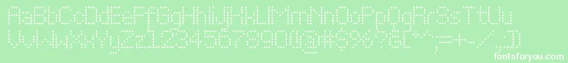 Perfocubec Font – White Fonts on Green Background